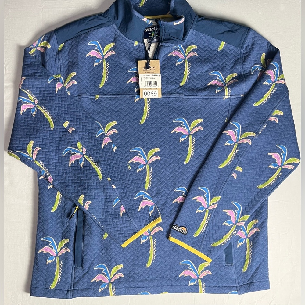 Chubbies 1/4 Zip Quilted Pullover Men’s  XL The Tampa Winter